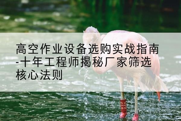 集美剪叉式升降机厂家-高空作业设备选购实战指南-十年工程师揭秘厂家筛选核心法则
